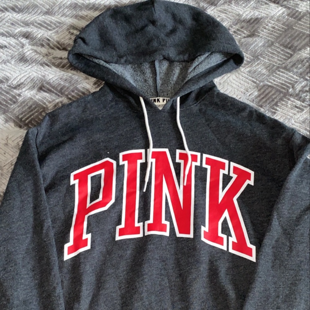 PINK crop top hoodie